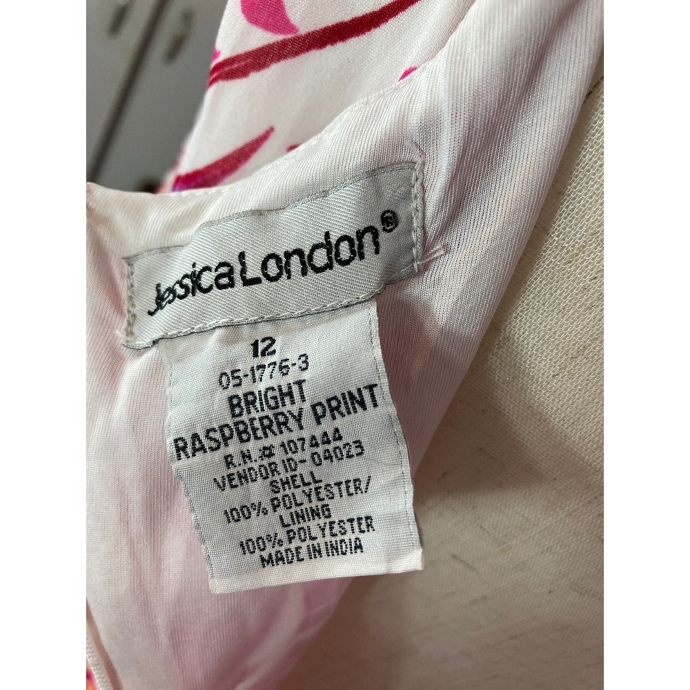 Jesica London Womens Dress Size 12 Georgette Flayaway Bright Raspberry‎ Maxi - Picture 5 of 9